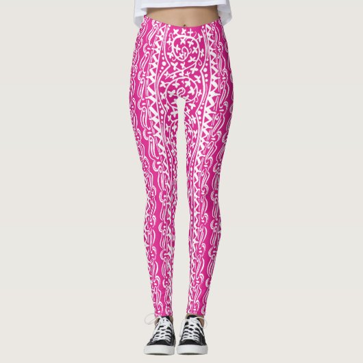 Boho Mandala Bloem & Blad Zomer Leggings (Voorkant)