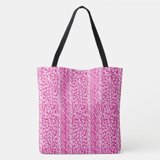 Boho Mandala Bloem & Blad Zomer Tote Bag (Achterkant)