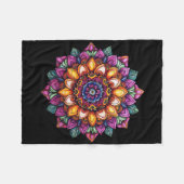 Boho Mandala Bloem Heilige Geometrie Yoga Fleece Deken (Voorkant (Horizontaal))