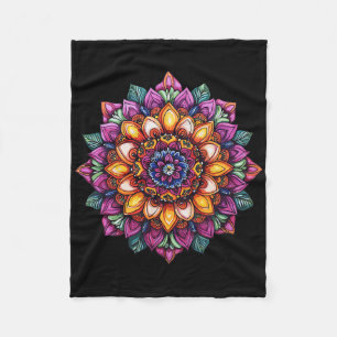 Boho Mandala Bloem Heilige Geometrie Yoga Fleece Deken