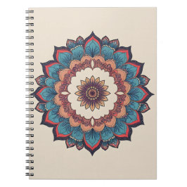 Boho Mandala Bloem | Tichel & Koraal Spiraal Noteb Notitieboek