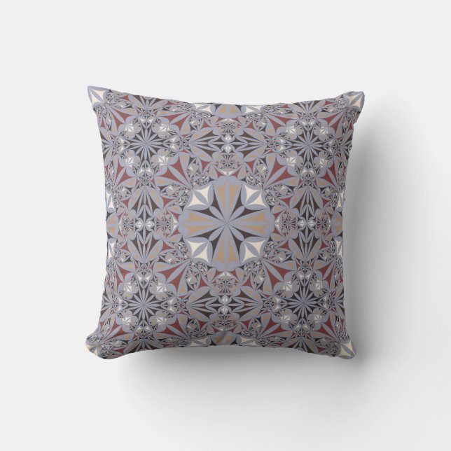 Boho Mandala Bloemenkussen Kussen (Voorkant)