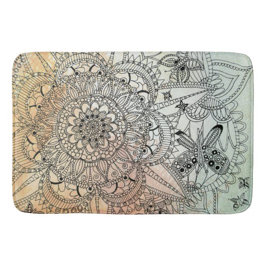 Boho Mandala Bohemian Art Badmat (Voorkant)