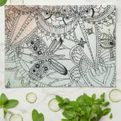 Boho Mandala Bohemian Art Notitieboek Theedoek (Gevouwen)