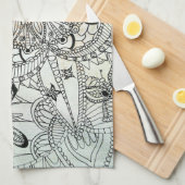 Boho Mandala Bohemian Art Notitieboek Theedoek (Quarter Fold)