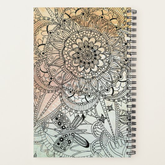 Boho Mandala Bohemian Art Planner (Achterkant)