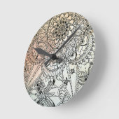 Boho Mandala Bohemian Art Ronde Klok (Hoek)