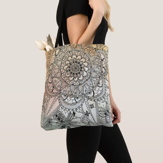 Boho Mandala Bohemian Art Tote Bag (Dichtbij)