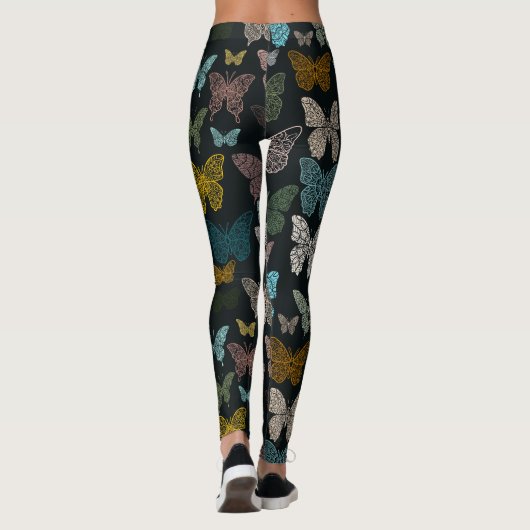 Boho Mandala Butterflies Leggings (Achterkant)