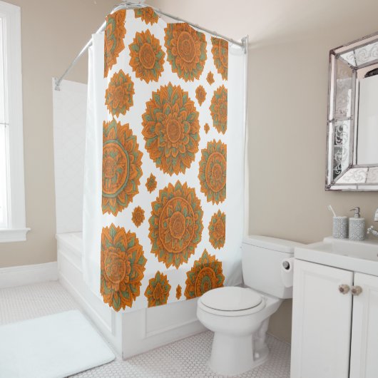 Boho Mandala Douchegordijn – Spirituele Home Decor (In situ)