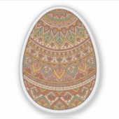 Boho Mandala Easter Egg Earth Tones Aesthetic  Sticker (Voorkant)