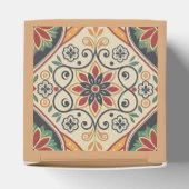 Boho Mandala Favor Box – Aardse Bloemmotief Bedankdoosjes (Bovenkant)