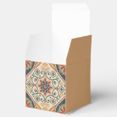 Boho Mandala Favor Box – Aardse Bloemmotief Bedankdoosjes (Geopend)