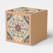 Boho Mandala Favor Box – Aardse Bloemmotief Bedankdoosjes (Achterkant)
