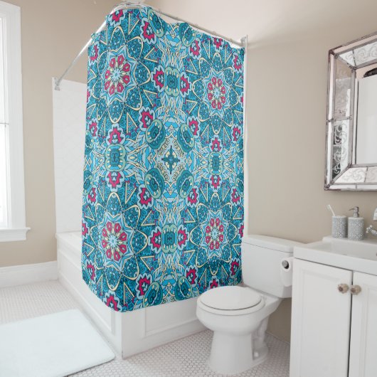 Boho Mandala Festive Shower Curtain Douchegordijn (In situ)