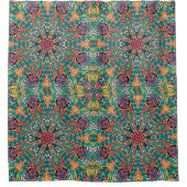 Boho Mandala Festive Shower Curtain Douchegordijn (Voorkant)