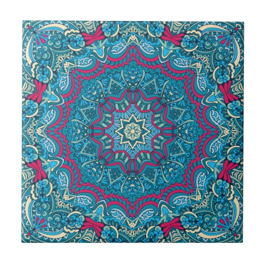 Boho Mandala Festive  Tegeltje (Voorkant)