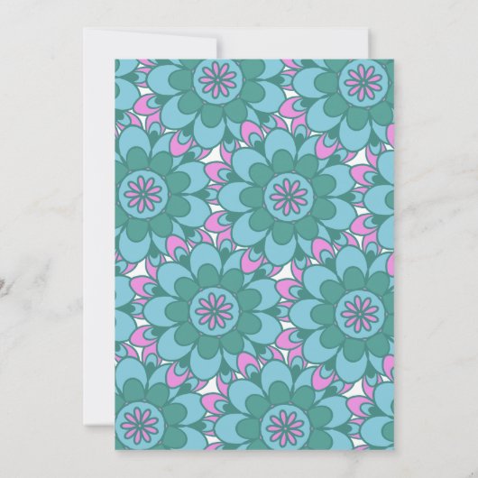 Boho Mandala Flower Colorful Groovy Vrijgezellenfe Kaart (Achterkant)