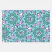 Boho Mandala Flower Colorful Retro Groovy Pattern Inpakpapier Vel (Voorkant 3)