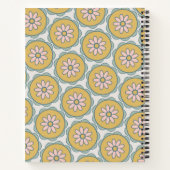 Boho Mandala Flower in Yellow Personalized Notitieboek (Achterkant)