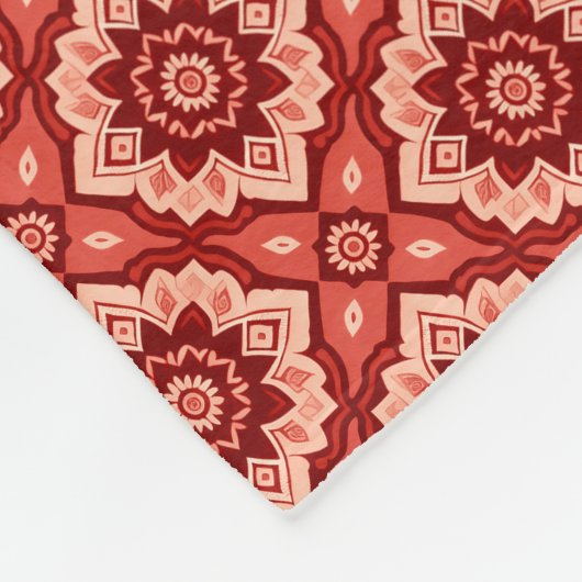 Boho Mandala geometrisch bloemenpatroon Fleece Deken (Hoek)