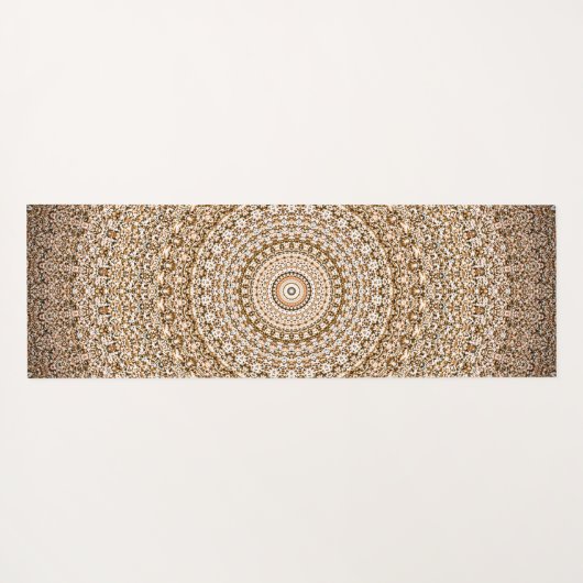 Boho Mandala Geometrisch Yogamat (Achterkant (horizontaal))