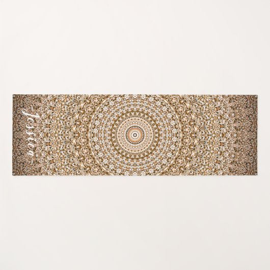 Boho Mandala Geometrisch Yogamat (Voorkant (horizontaal))
