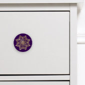 Boho Mandala Gold Paarse Keramische Knop