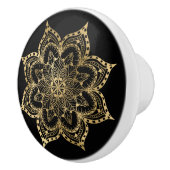 Boho Mandala Goud Zwart Keramische Knop (Rechts)