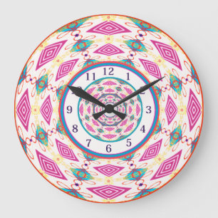 Boho Mandala Grote Klok