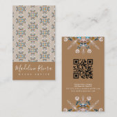 Boho Mandala Henna Artist Yoga Macrame Pattern Visitekaartje (Voorkant / Achterkant)