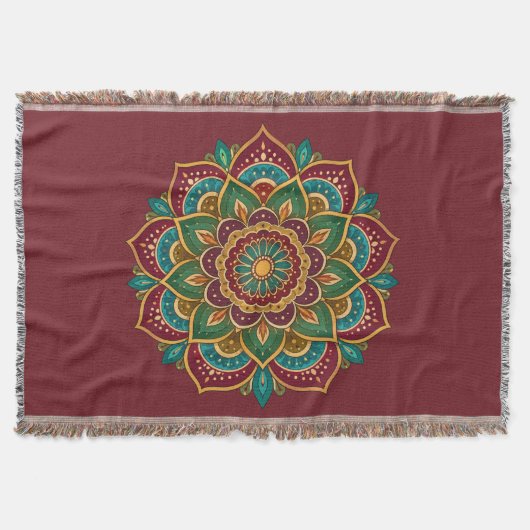 Boho Mandala Hippie Boho Deken (Voorkant)