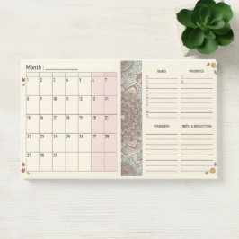 Boho Mandala Maandelijkse Planner Post-it® Notes