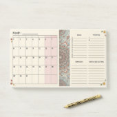 Boho Mandala Maandelijkse Planner Post-it® Notes (Op bureau)
