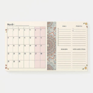 Boho Mandala Maandelijkse Planner Post-it® Notes