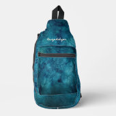 Boho Mandala Marled Turquoise Blauw Groen Monogram Sling Bag (Voorkant)