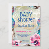 Boho Mandala Moon Baby shower Uitnodiging (Voorkant)