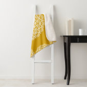 Boho Mandala Mustard Yellow Elegant Pattern Sherpa Deken (In situ)