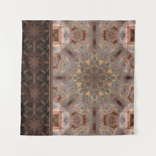 Boho Mandala Muted Earth Tones Zen Wandkleed (Voorkant (horizontaal))