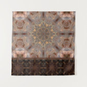 Boho Mandala Muted Earth Tones Zen Wandkleed (Voorkant)