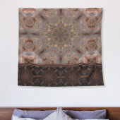 Boho Mandala Muted Earth Tones Zen Wandkleed
