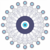 Boho mandala patroon Mediterraans Sticker (Voorkant)