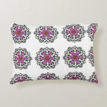 Boho Mandala Pattern Accent Kussen<br><div class="desc">"A stunning and intricate mandala pattern featuring elegant floral details in purple and pink tones. This sophisticated bohemian design brings a sense of calm and artistic beauty to your home decor,  perfect for cozying up your living space."</div>