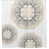 Boho Mandala Pattern Shower Curtain - Sepia 3 Douchegordijn (Voorkant)
