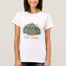Boho Mandala Pompoenen Geef Dankbaarheid Thanksgiv T-shirt