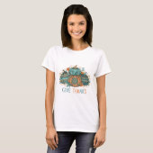 Boho Mandala Pompoenen Geef Dankbaarheid Thanksgiv T-shirt (Voorkant volledig)