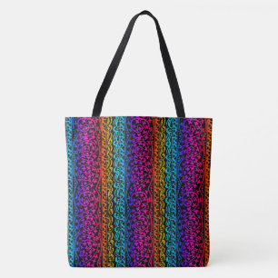 Boho Mandala Rainbow Flower & Leaf Tas