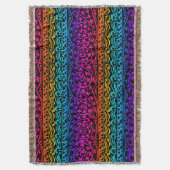 Boho Mandala Rainbow Flower & Leaf Throw Blanket Deken (Voorkant Verticaal)