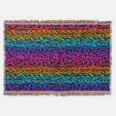 Boho Mandala Rainbow Flower & Leaf Throw Blanket Deken (Voorkant)