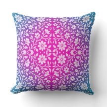 Boho Mandala Roze & Paarse Worp Kussen